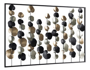 Decorazione da Parete Acciaio Nero Moderna Interno 102x66 - HERNANDEZ