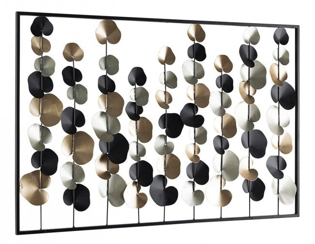 Decorazione da Parete Acciaio Nero Moderna Interno 102x66 - HERNANDEZ