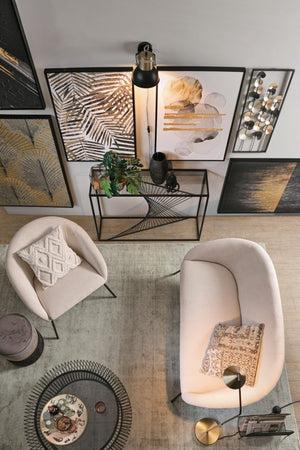 Decorazione da Parete Acciaio Nero Moderna da Interno - HERNANDEZ