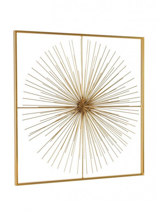 Decorazione da Parete Acciaio Oro Moderna 70x70 - HERNANDEZ