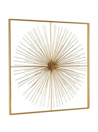 Decorazione da Parete Acciaio Oro Moderna 70x70 - HERNANDEZ