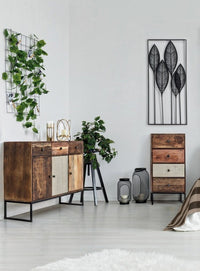 Decorazione da Parete Acciaio Nero Moderna da Interno - HERNANDEZ