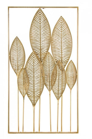 Decorazione da Parete Acciaio Oro Moderna 52x95 cm - HERNANDEZ