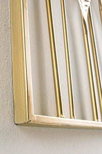 Decorazione da Parete Acciaio Oro Moderna 52x95 cm - HERNANDEZ