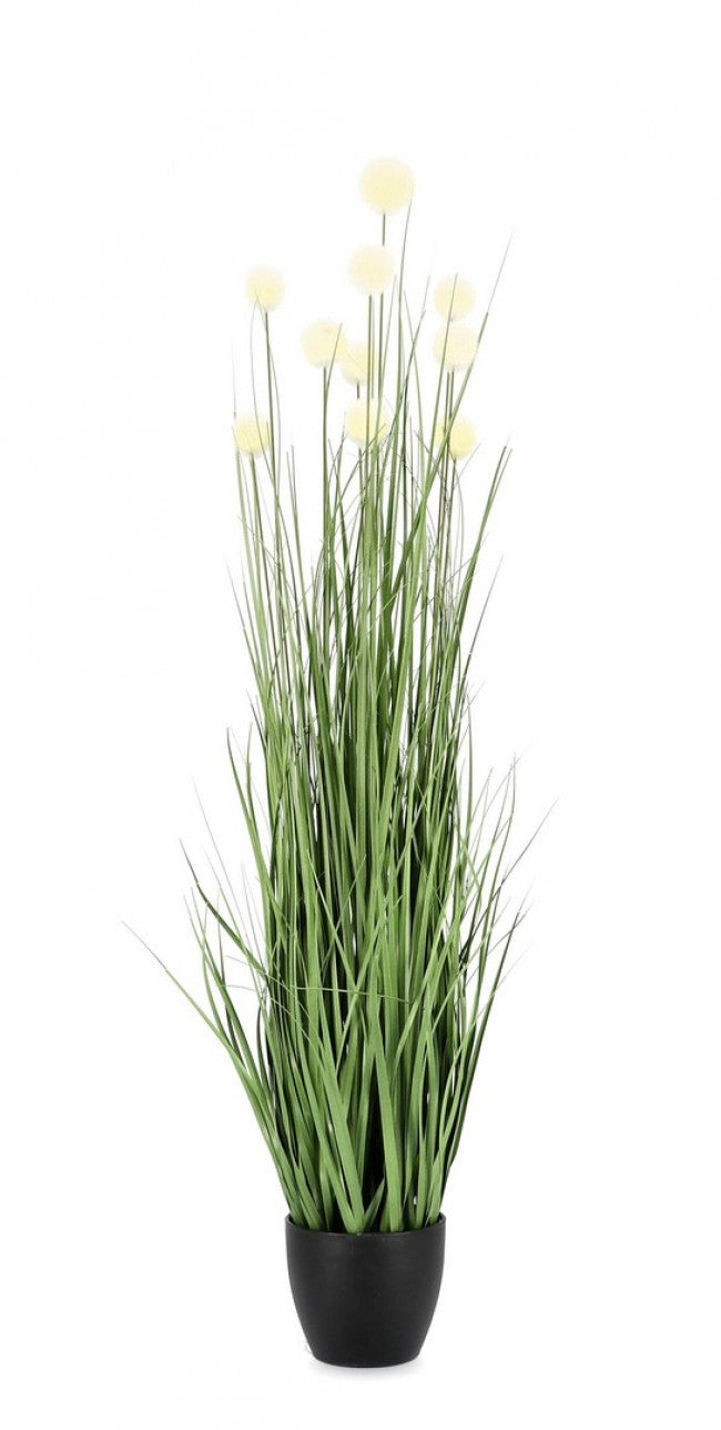 Set 6 Piante Eriophorum Plastica Verde da Interno H110 cm - IMPERIALE