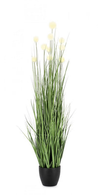 Set 6 Piante Eriophorum Plastica Verde da Interno H110 cm - IMPERIALE
