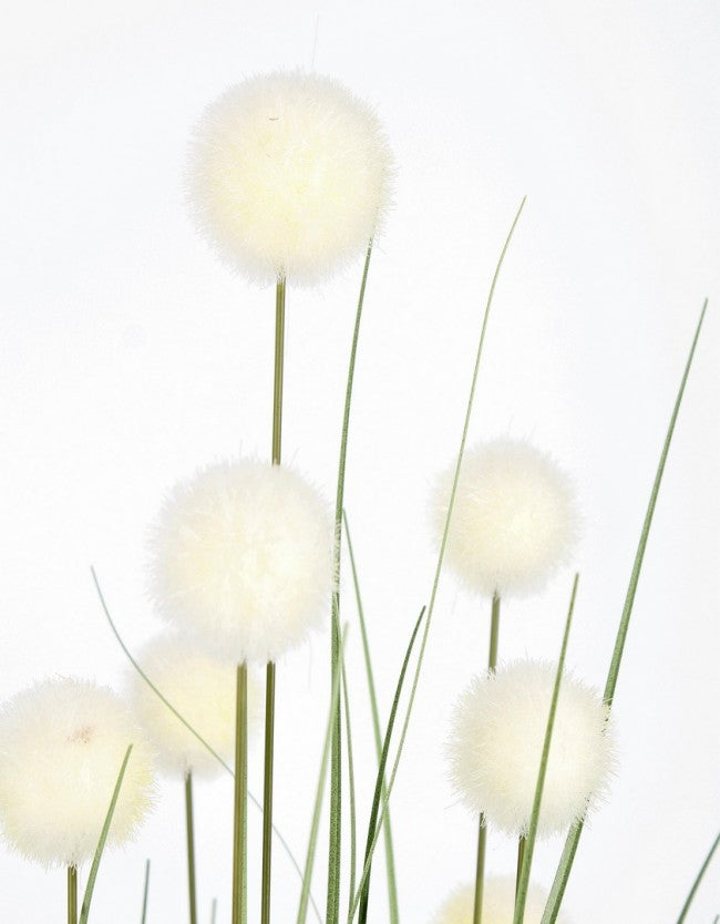 Set 6 Piante Eriophorum Plastica Verde da Interno H110 cm - IMPERIALE