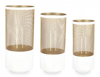 Set 2 Lanterne Metallo Oro Stile Moderno da Interno - DAVID