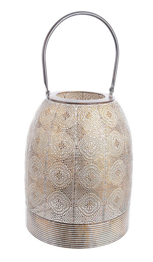 Set 4 Lanterne Metallo Marrone Stile Boho da Interno - NATASHA