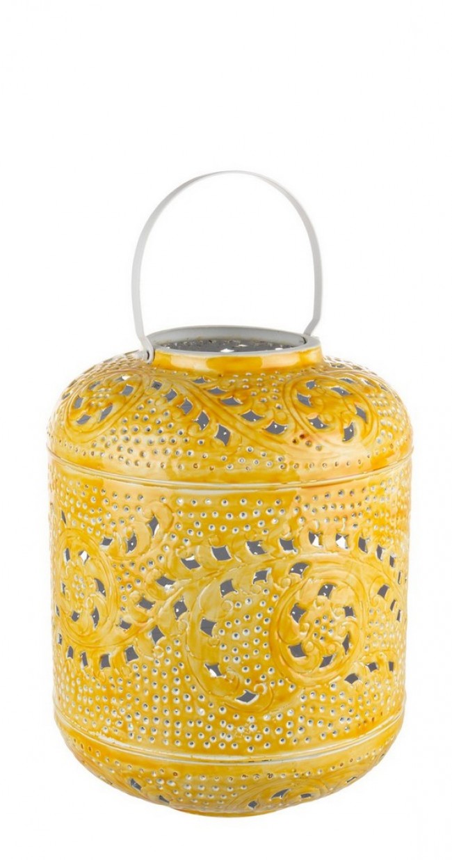 Lanterna in Ferro Giallo Boho da Interno - BELFIR