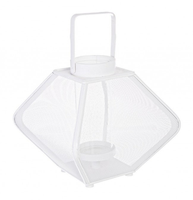 Set 2 Lanterne Metallo Bianco Moderne da Interno - POWELL