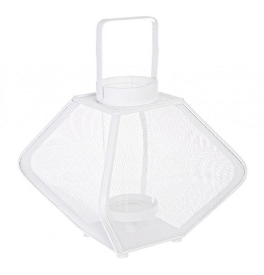 Set 2 Lanterne Metallo Bianco Moderne da Interno - POWELL