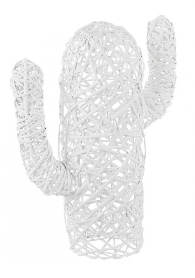 Set 4 Cactus Decorativi Fibre Naturali Bianchi Moderni H55 cm - MIRDOR