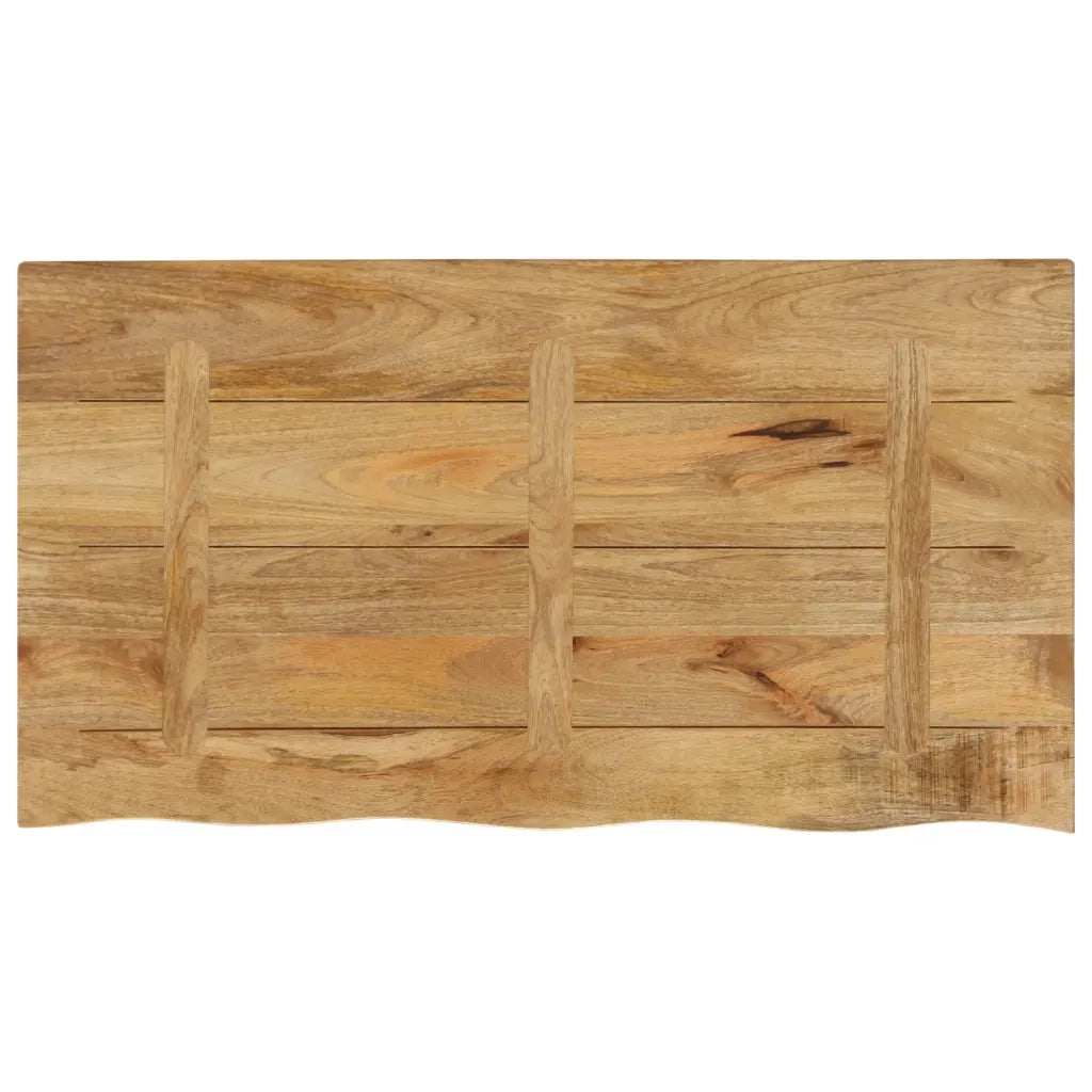 Piano Tavolo 100x60x2,5cm Bordi Vivi Legno di Mango Grezzo