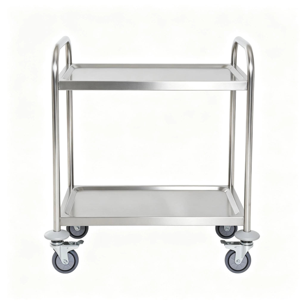 CARRELLO DA CUCINA 80x45x82 cm Grigio in Acciaio Inossidabile Cromato