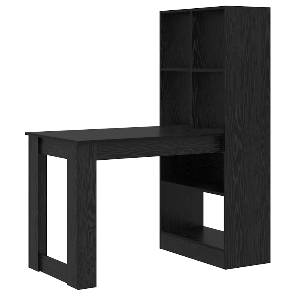 vidaXL Scrivania Rovere nero 122 x 67 x 145 cm Legno multistrato