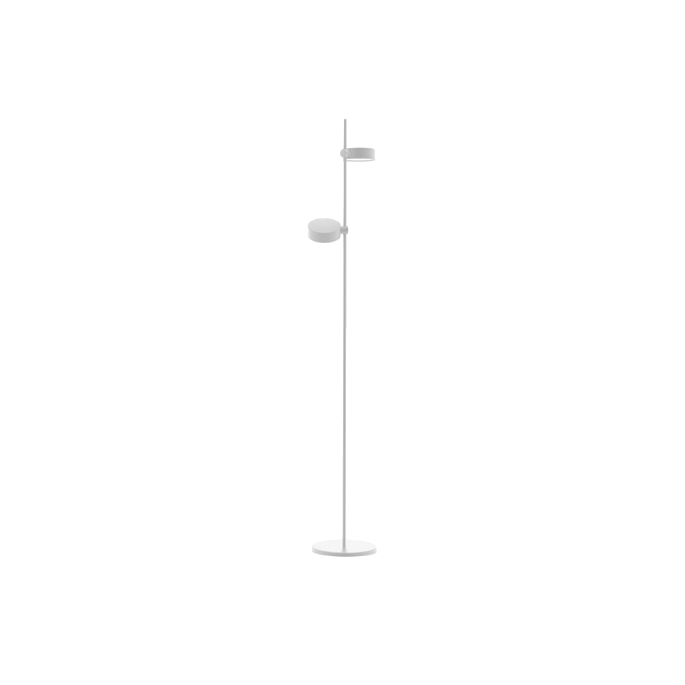 Zafferano Super O Lampada a led da terra Bianca ricaricabile e dimmerabile - 2 Modulo Luce