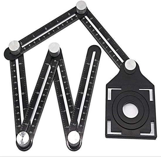 Misuratore multifunzionale per pavimenti in ceramica - Leggero in alluminio - Adattabile - Sostenibile - Misura 18 cm