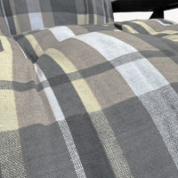 Marvin Sdraio da Giardino con Poggiapiedi Reclinabile Regolabile in 6 Posizioni Flock Poltrona co GRIGIO/AVORIO SCOZZESE