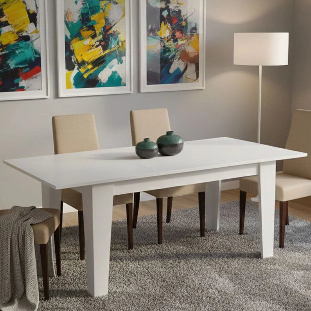 Salmour, Tavolo Allungabile Allungabile, 200x88x78h cm Bianco