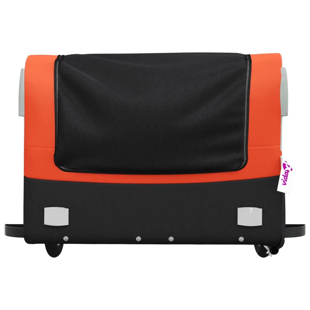Rimorchio da Bici Nero e Arancione 45 kg in Ferro CFW9833805