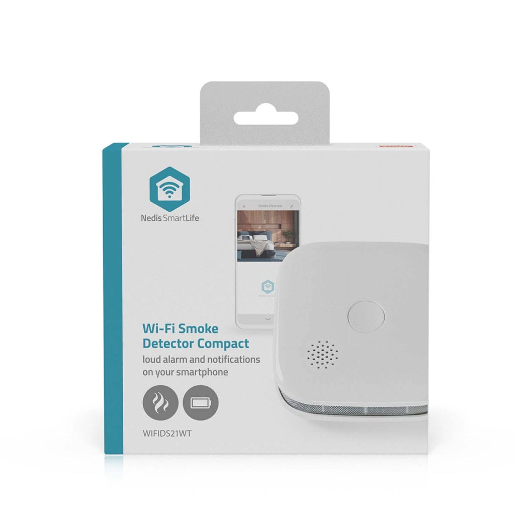 Rivelatore di fumo senza fili SmartLife 85dB Modello WIFIDS21WT Bianco Nedis