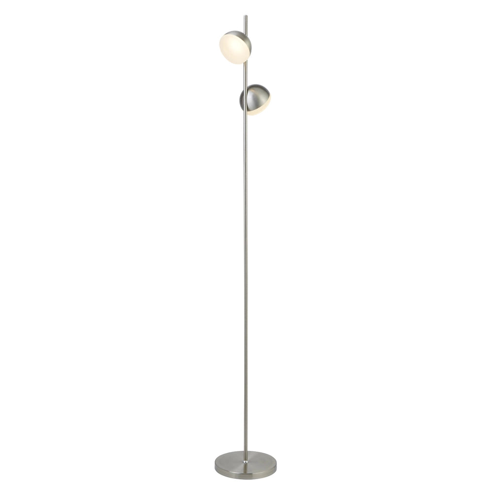 Piantana Contemporaneo Tully Acciaio Argento Policarbonato Led 12W 3000K