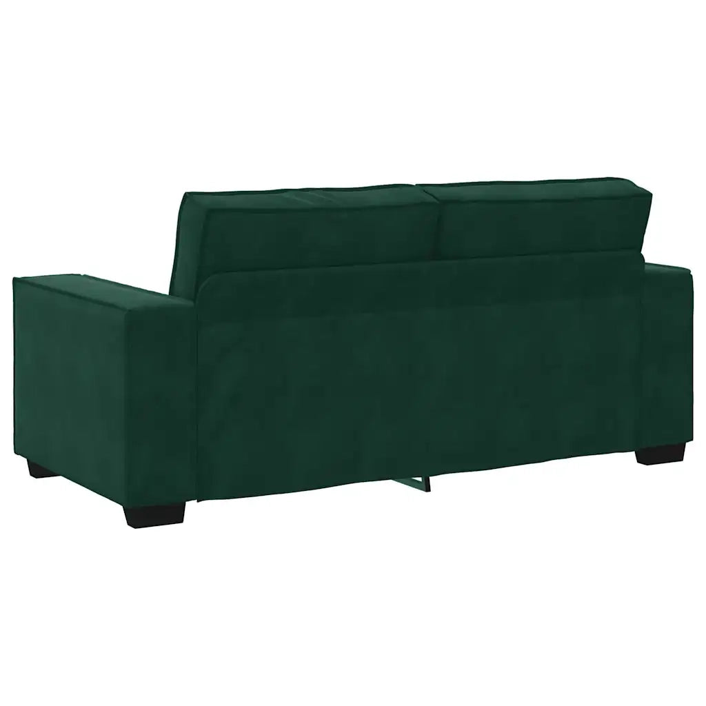 vidaXL Divano a 2 Posti Verde Scuro 140 cm in Velluto