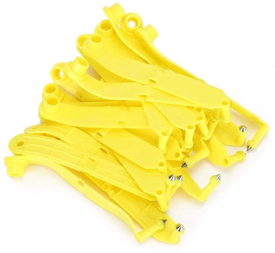 Etichetta di Identificazione per Vertebrati - Marcatura di Identificazione per Animali - Gialla - Marcatura Orecchio per Animali - Accessorio Agricolo - 20 Pezzi - Adatto per Agnelli