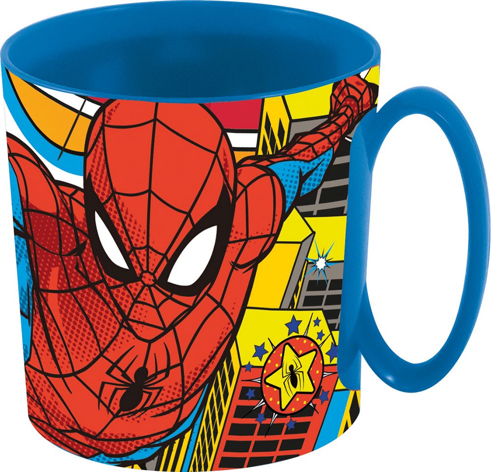 Tazza in plastica adatta a microonde Spiderman Marvel 350 ml