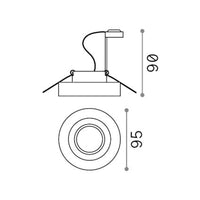 Faretto Incasso Moderno Blues Alluminio Fumè 1 Luce Gu10 5W 3000K Luce Calda