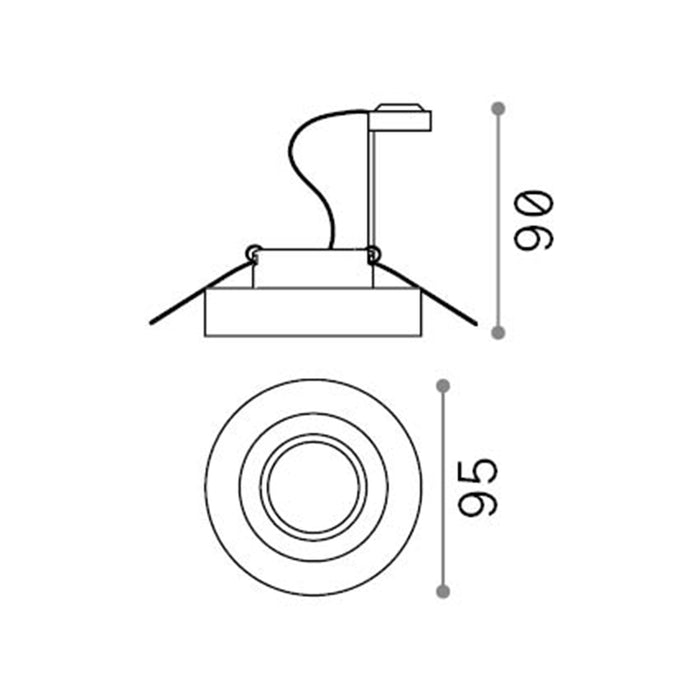 Faretto Incasso Moderno Blues Alluminio Fumè 1 Luce Gu10 5W 3000K Luce Calda