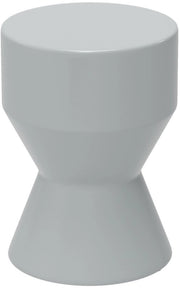 Ottomano per Giardino - Ceramico - Resistente al Tempo - Sedile con Pedaliera - Schienale in Tela Luce Grigia