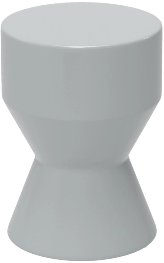 Ottomano per Giardino - Ceramico - Resistente al Tempo - Sedile con Pedaliera - Schienale in Tela Luce Grigia