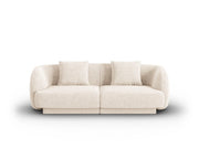 Cosmopolitan Design - Divano "Tulum" 2 posti in ciniglia beige chiaro 