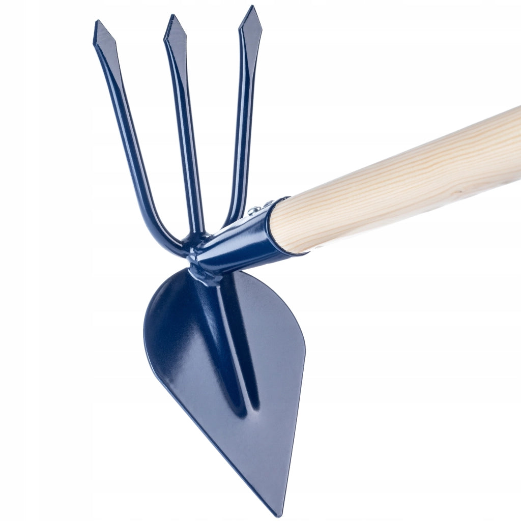 Zappa da giardino KADAX per scavare con forca da 9,5 cm, gancio da 132 cm