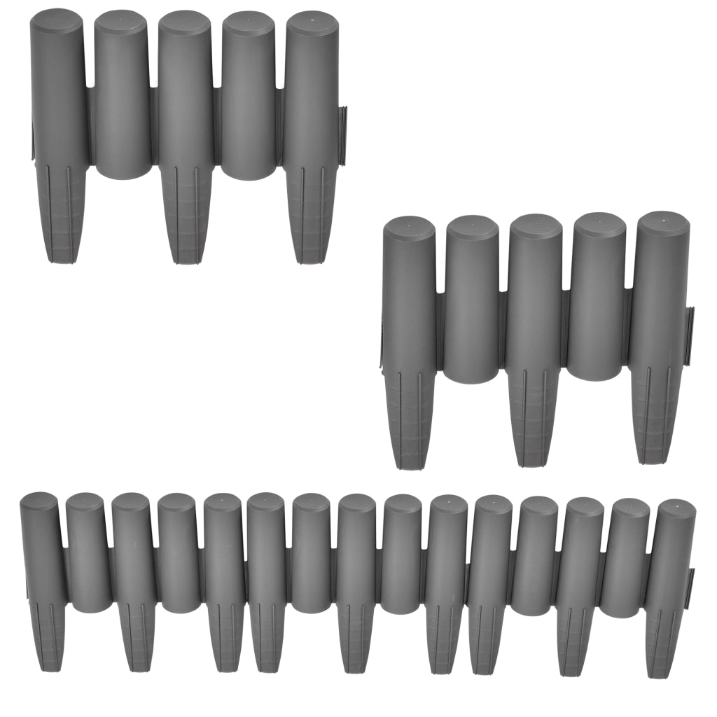Bordure per Aiuola Espot in set di 10 blocchi - Lunghezza tot 2,7 m - Grigio Scuro casa.pro