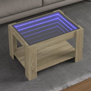 vidaXL Tavolino Salotto con LED Rovere Sonoma 73x53x45 cm Multistrato