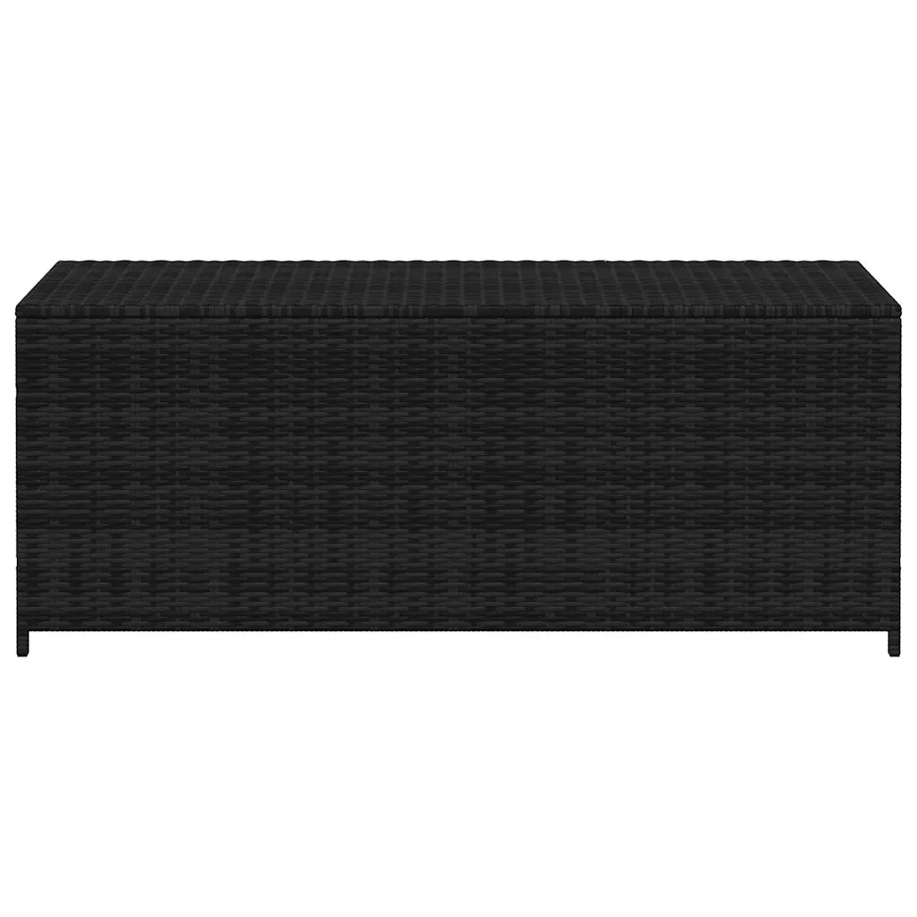Baule da Giardino Nero 150x50x60 cm in Polyrattan cod mxl 78599