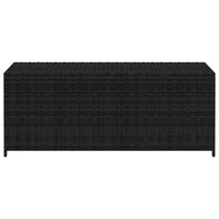 Baule da Giardino Nero 150x50x60 cm in Polyrattan cod mxl 78599