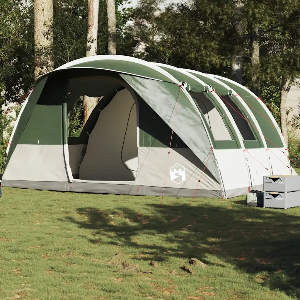 Tenda da Campeggio a Tunnel per 5 Persone-Tenda per Escursionismo Verde Impermeabile 823628