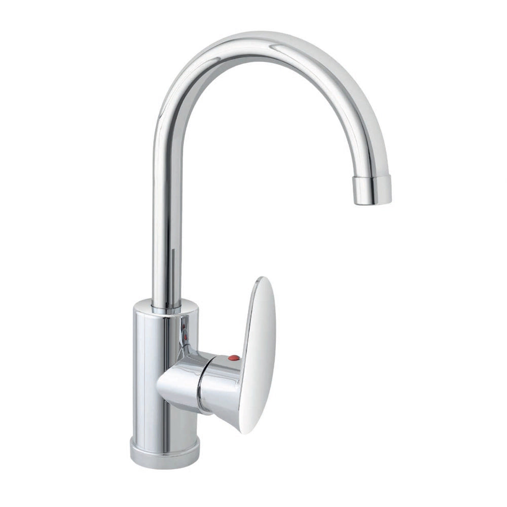 Lavatoio in resina 60x34 grigio con miscelatore a canna alta inox e scarico incluso