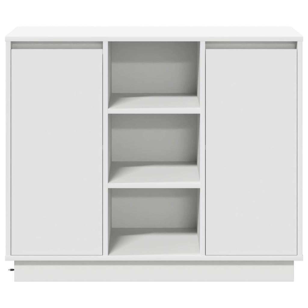Mobile con LED Bianco 90x32x75 cm Legno Ingegnerizzato