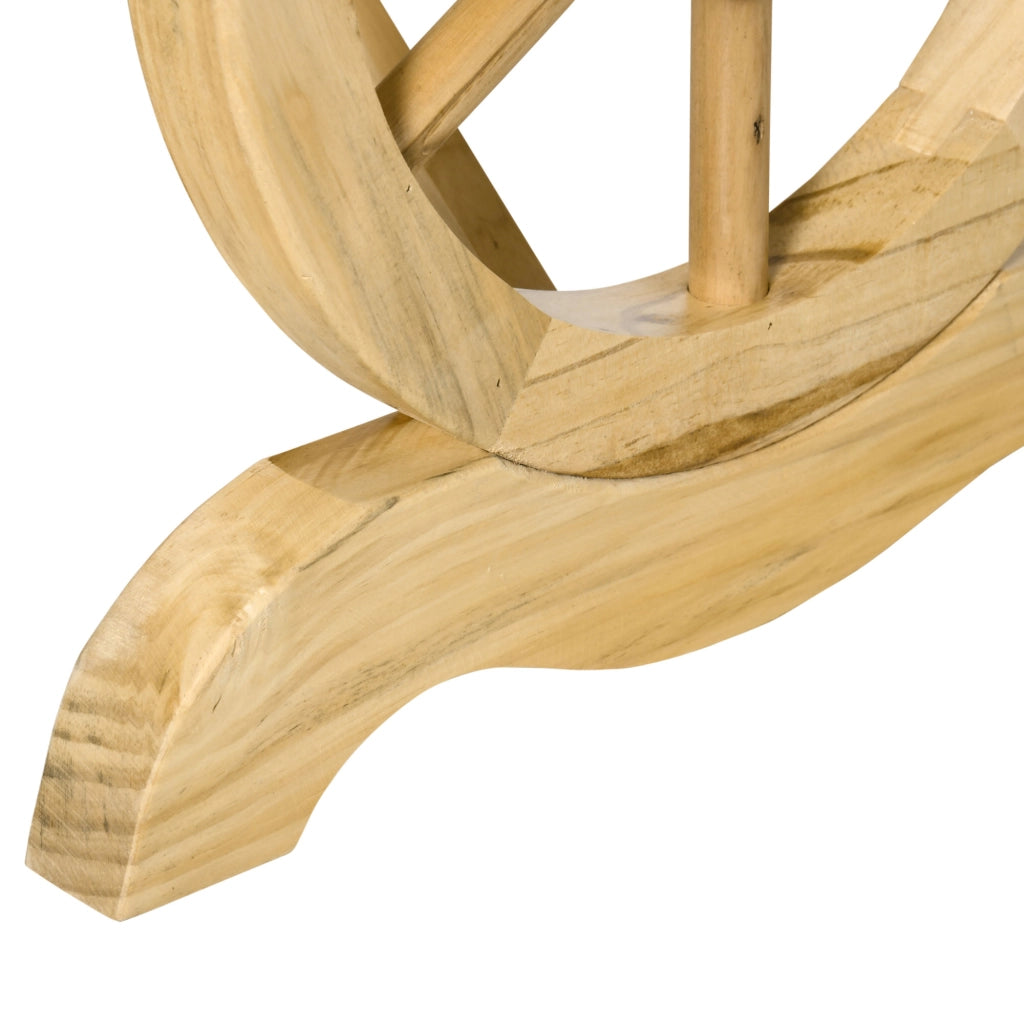 Panca da giardino rustica in legno per 2 persone 98 x 50 x 39;5 cm; naturale
