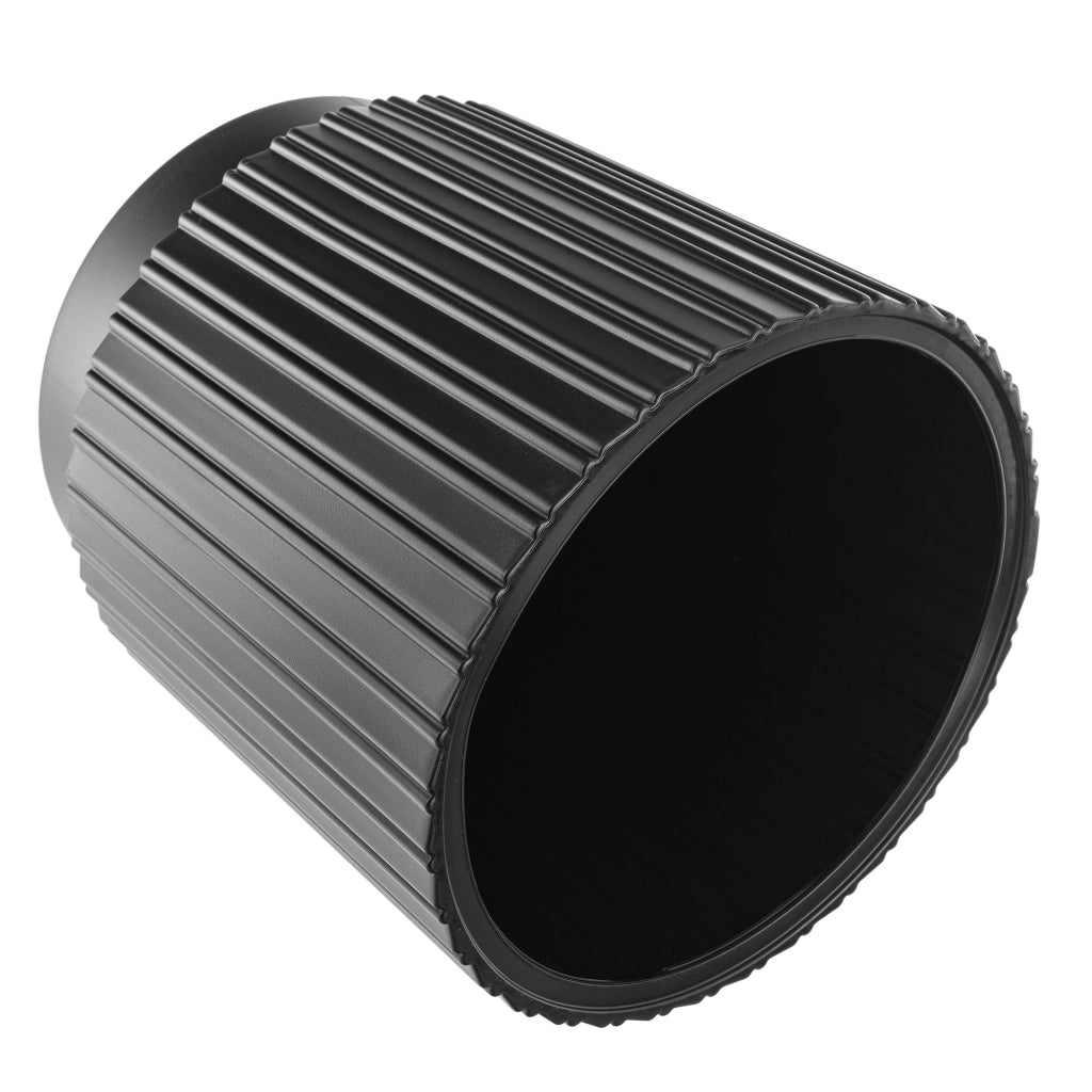 Vaso da fiori KADAX da 40 cm con coperchio e inserto, vaso da fiori in plastica nera