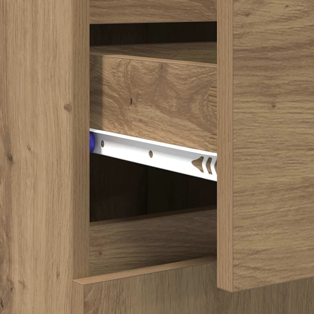 Credenza con cassetto Rovere artigianale 60 x 35 x 70 cm