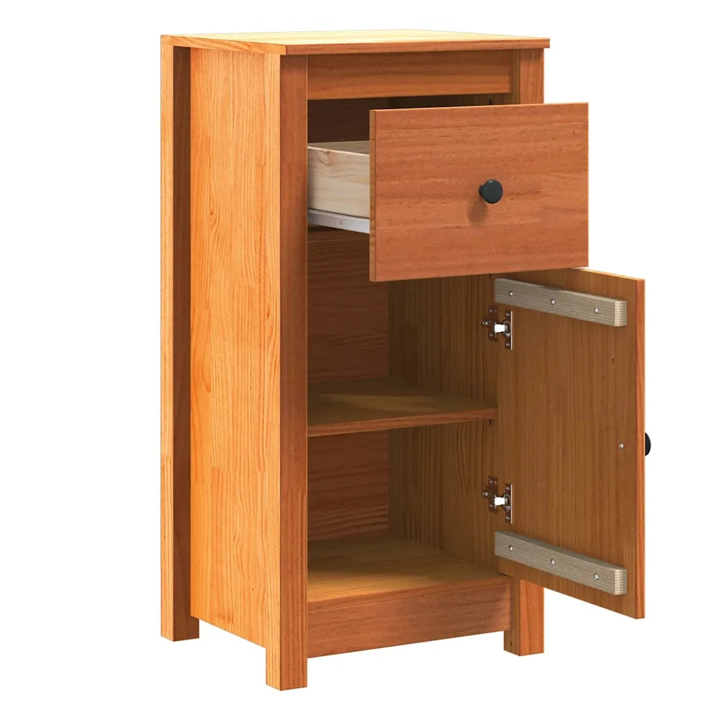 Credenza 2 pcs Marrone cerato 39 x 34,5 x 80 cm Pino massello 864037