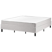 Letto matrimoniale con rete in tessuto 180 x 200 cm con materasso a molle insacchettate senza testiera camera da letto grigio chiaro