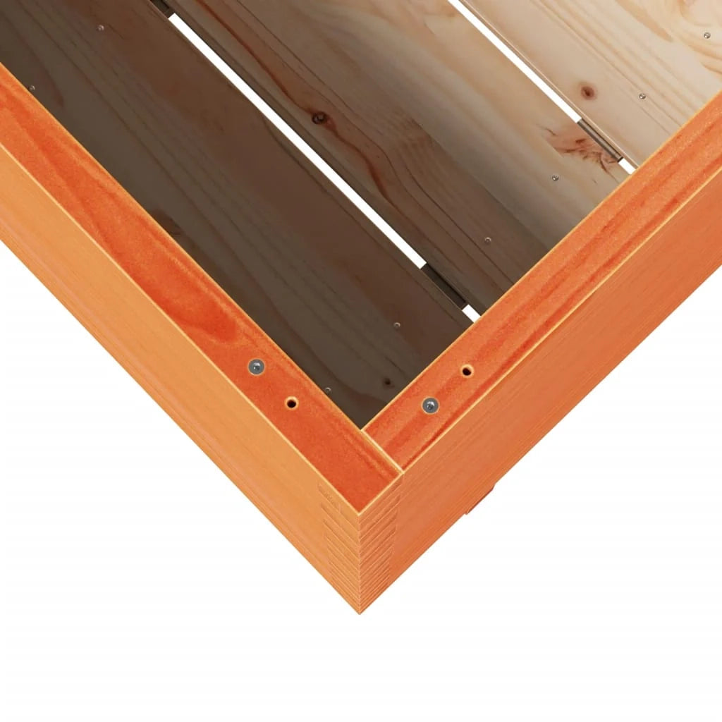 Fioriera rialzata per piante fiori terrazza giardino finitura a cera 90 x 60 x 72 cm legno di pino massiccio marrone 02_0038525