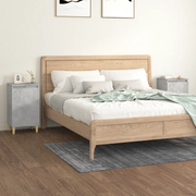 Comodini 2 pz-Set di 2 Tavolino da notte Grigio Cemento 40x35x70 cm in Legno Multistrato 814242